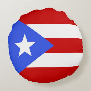 Cojín Redondo Bandera de Puerto Rico