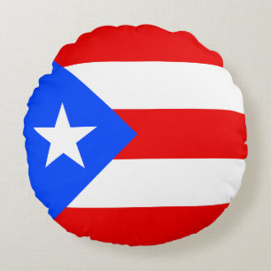 Cojín Redondo Bandera de Puerto Rico