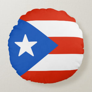 Cojín Redondo Bandera de Puerto Rico