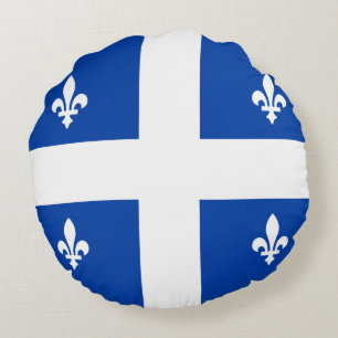 Cojín Redondo Bandera de Quebec