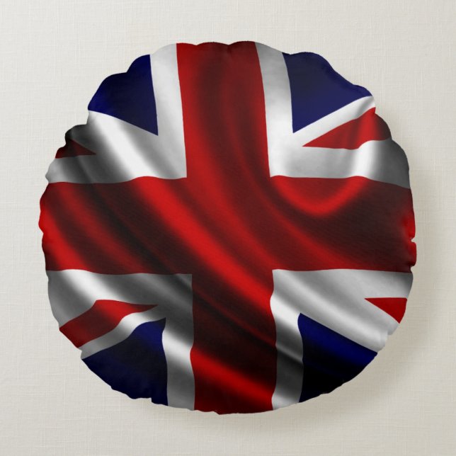 Cojín Redondo Bandera de Reino Unido (Anverso)