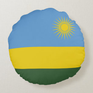 Cojín Redondo Bandera de Ruanda