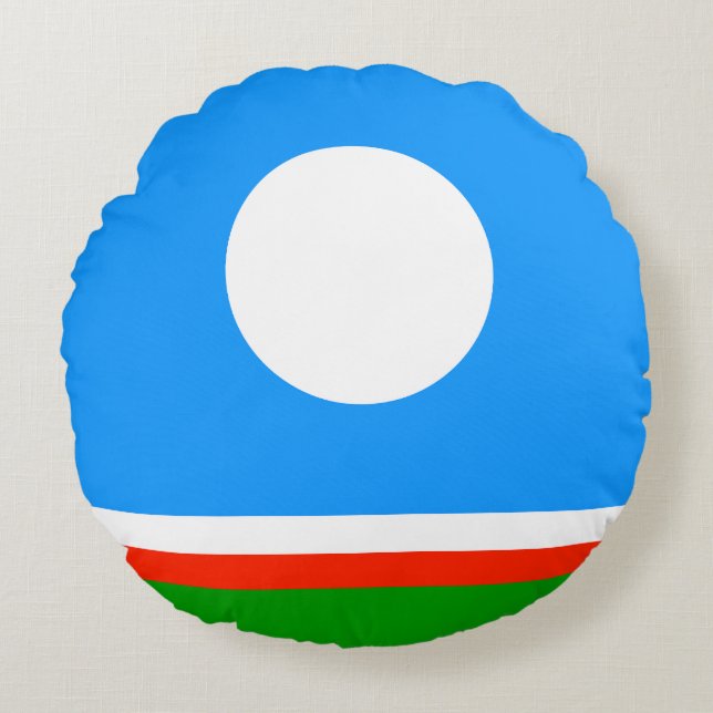 Cojín Redondo Bandera de Saja (Anverso)