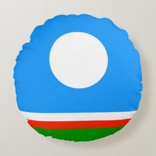 Cojín Redondo Bandera de Sakha