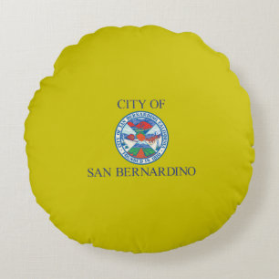 Cojín Redondo Bandera de San Bernardino (California)