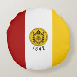 Cojín Redondo Bandera de San Diego (California)