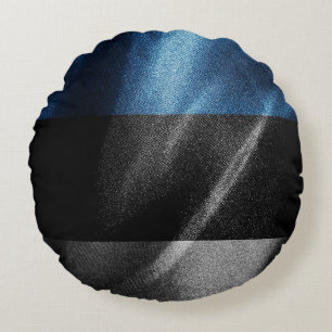 Cojín Redondo Bandera de seda de Estonia
