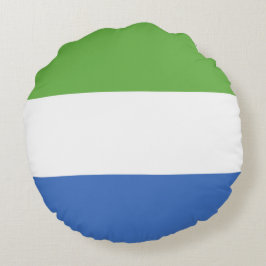 Cojín Redondo Bandera de Sierra Leona