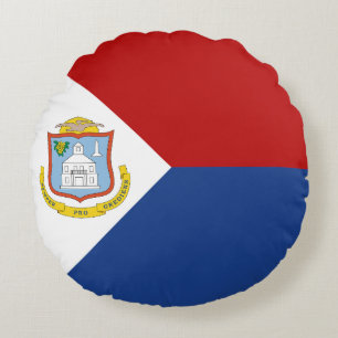 Cojín Redondo Bandera de Sint Maarten