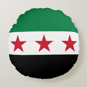 Cojín Redondo Bandera de Siria