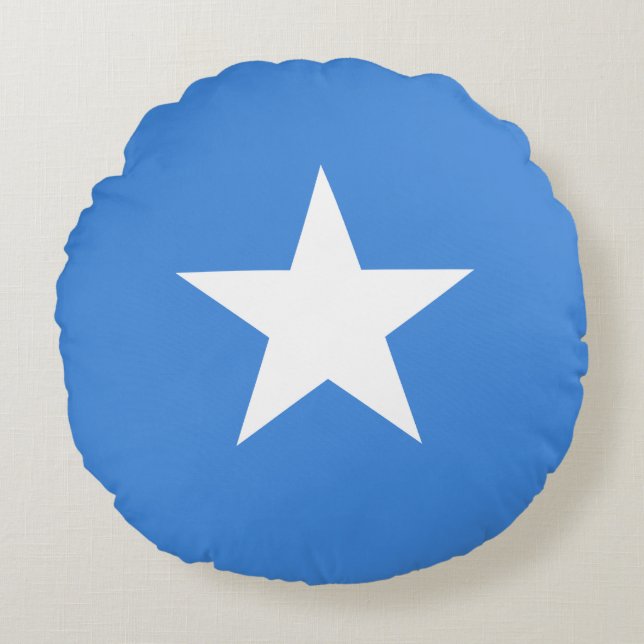 Cojín Redondo Bandera de Somalia (somalí) (Anverso)