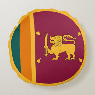 Cojín Redondo Bandera de Sri Lanka