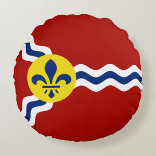 Cojín Redondo Bandera de St. Louis (Missouri) City