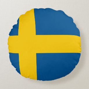 Cojín Redondo Bandera de Suecia (sueca)