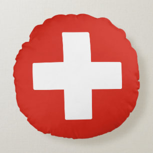 Cojín Redondo Bandera de Suiza