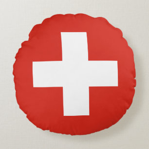 Cojín Redondo Bandera de Suiza