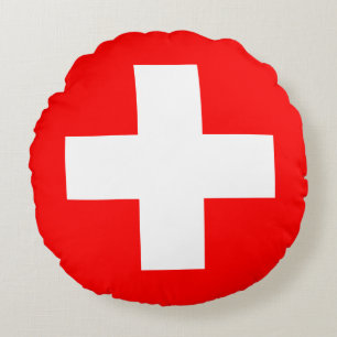 Cojín Redondo Bandera de Suiza (Suiza)