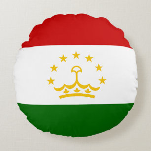 Cojín Redondo Bandera de Tayikistán