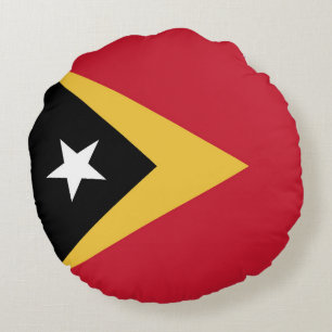 Cojín Redondo bandera de Timor Oriental