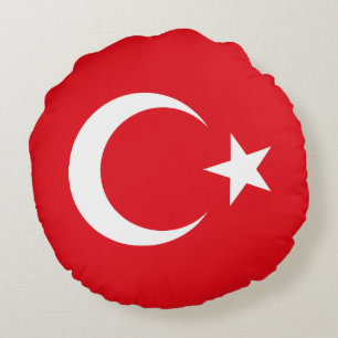 Cojín Redondo Bandera de Turquía
