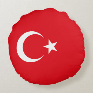 Cojín Redondo Bandera de Turquía