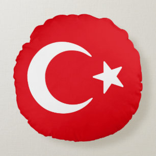Cojín Redondo Bandera de Turquía
