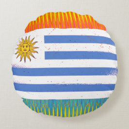Cojín Redondo Bandera de Uruguay