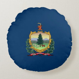 Cojín Redondo Bandera de Vermont (Estado de los Estados Unidos)