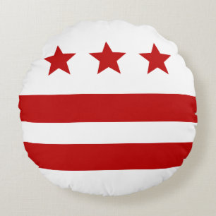 Cojín Redondo Bandera de Washington D.C. City