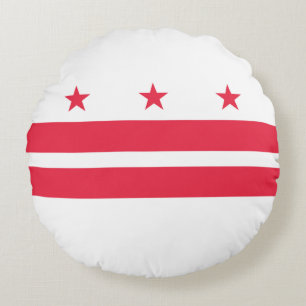 Cojín Redondo Bandera de Washington D.C. (Distrito de Columbia)