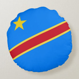 Cojín Redondo Bandera del Congo