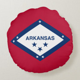 Cojín Redondo Bandera del estado de Arkansas