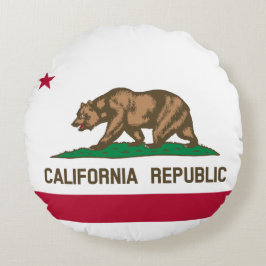 Cojín Redondo Bandera del estado de California