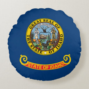 Cojín Redondo Bandera del estado de Idaho