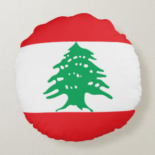 Cojín Redondo Bandera del Líbano