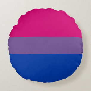 Cojín Redondo Bandera del Orgullo Bisexual