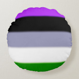 Cojín Redondo Bandera del Orgullo Géneer Caída