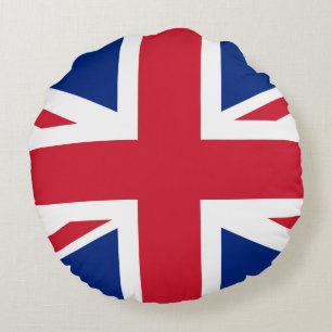 Cojín Redondo bandera del Reino Unido