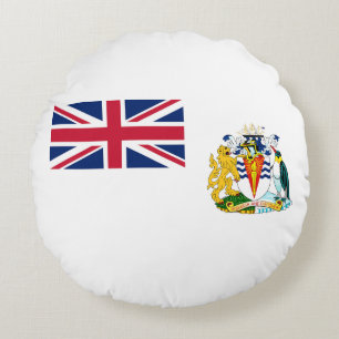 Cojín Redondo Bandera del Territorio Antártico Británico