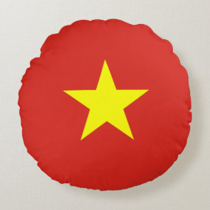 Cojín Redondo Bandera del Vietnam comunista