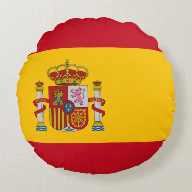 Cojín Redondo Bandera española (Anverso)