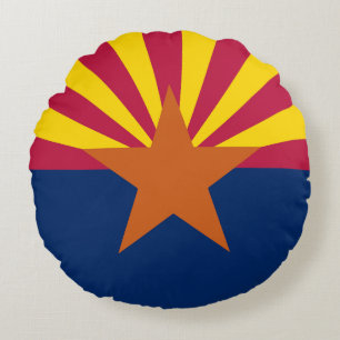 Cojín Redondo Bandera Estatal de Arizona