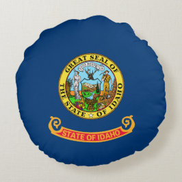 Cojín Redondo Bandera estatal de Idaho