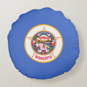 Cojín Redondo Bandera estatal de Minnesota