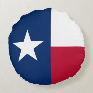 Cojín Redondo Bandera Estatal de Texas (Texas)