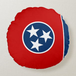 Cojín Redondo Bandera Estatal Tennessee