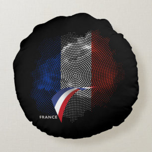 Cojín Redondo bandera francesa