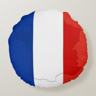 Cojín Redondo Bandera francesa