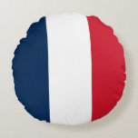 Cojín Redondo Bandera Francesa<br><div class="desc">La bandera nacional de Francia.</div>