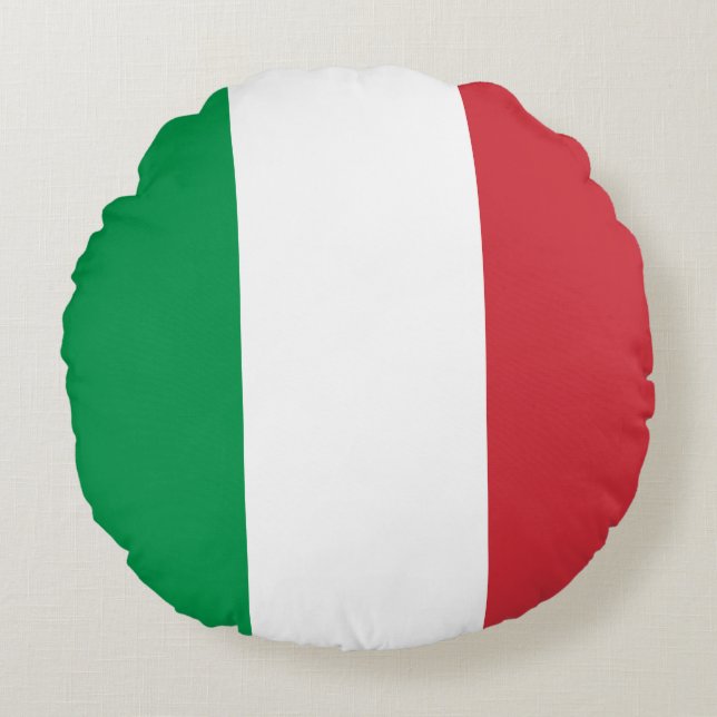 Cojín Redondo Bandera italiana (Anverso)